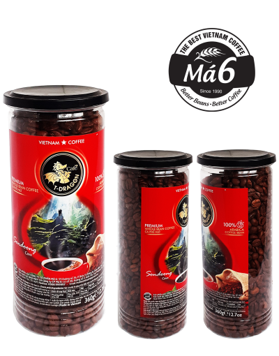 Cà phê T-DRAGON Thượng Hạng - ARABICA NGUYÊN HẠT hộp 360gr