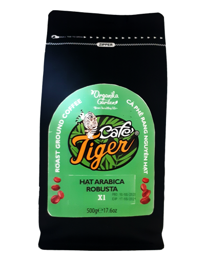 Café Tiger - HẠT ARABICA + ROBUSTA  X1 500gr