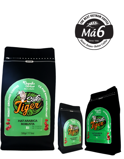 Café Tiger - HẠT ARABICA + ROBUSTA  X1 500gr