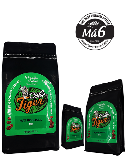 Café Tiger - HẠT ROBUSTA X2 500gr