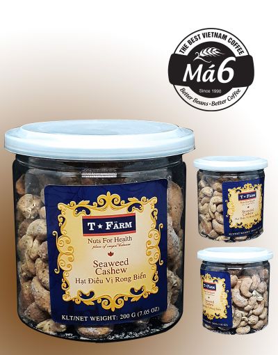 HẠT ĐIỀU RANG VỊ RONG BIỂN T-FARM - HỘP 200GR