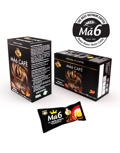 Café Má 6 - Chồn Hòa Tan- 3 in 1 (16gr x 10 gói) / hộp 