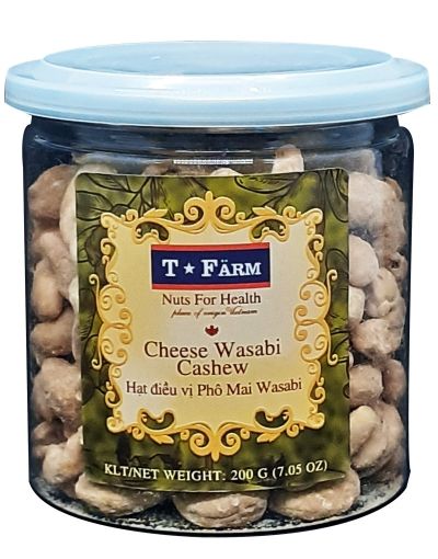 HẠT ĐIỀU RANG VỊ PHÔ MAI WASABI T-FARM - HỘP 200GR