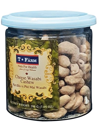 HẠT ĐIỀU RANG VỊ PHÔ MAI WASABI T-FARM - HỘP 200GR
